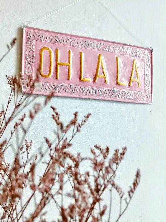 OH LA LA- metallikyltti