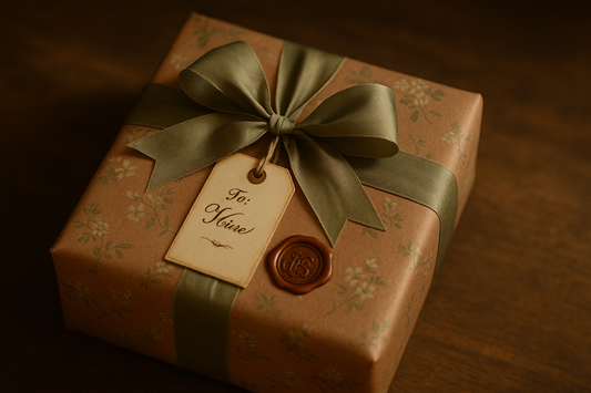 vintage tyylinen lahjapaketti